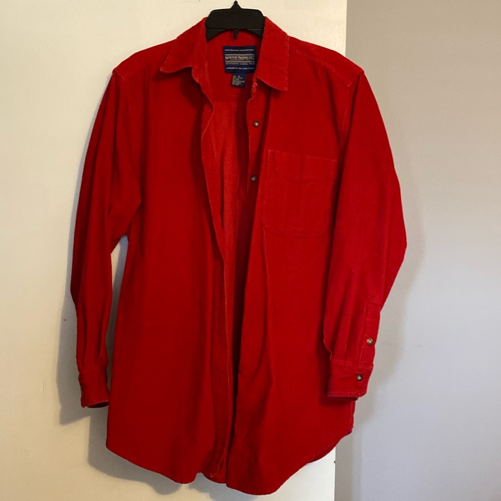 Newton Trading Co Women’s Corduroy Button Down Long Sleeve Shirt